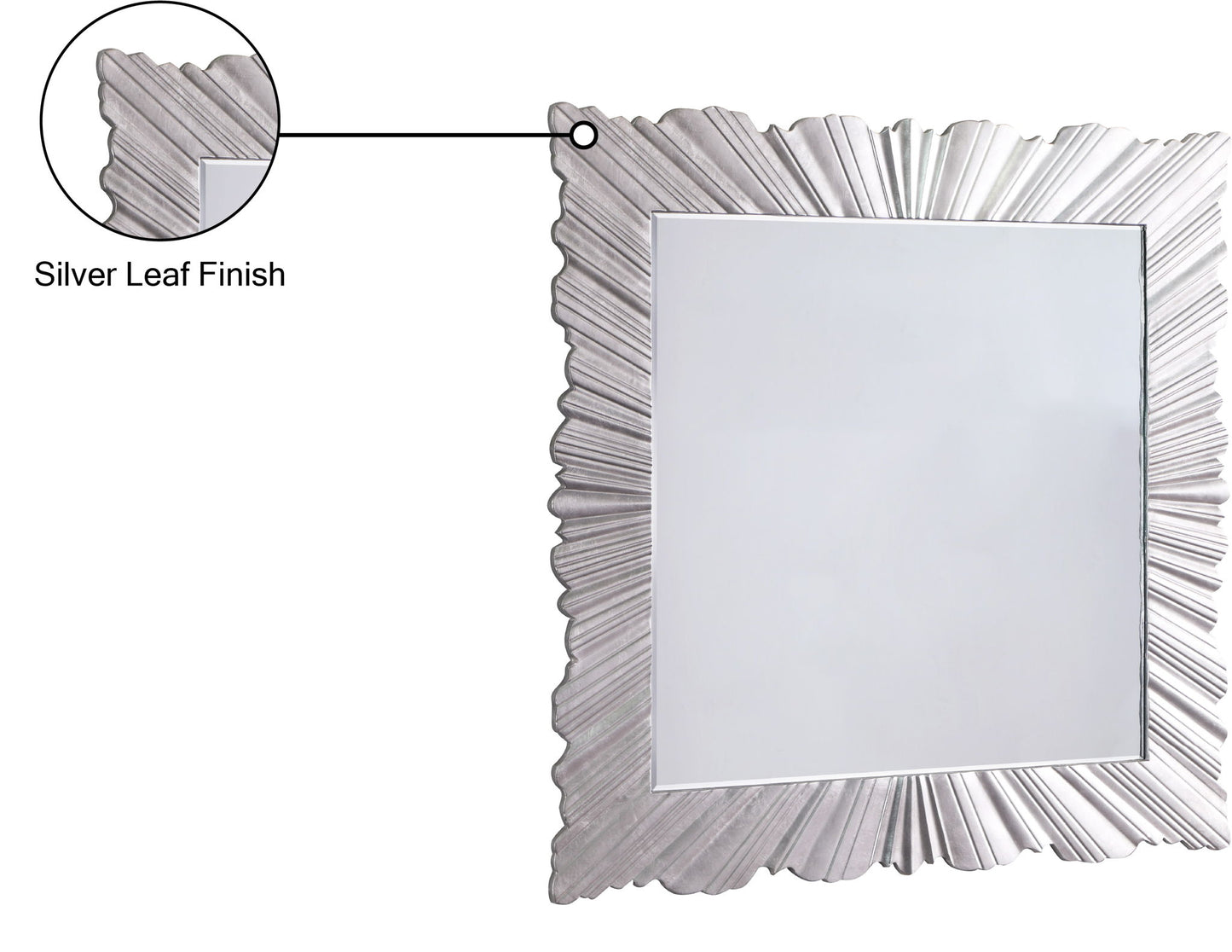 Silverton - Leaf Mirror - Silver
