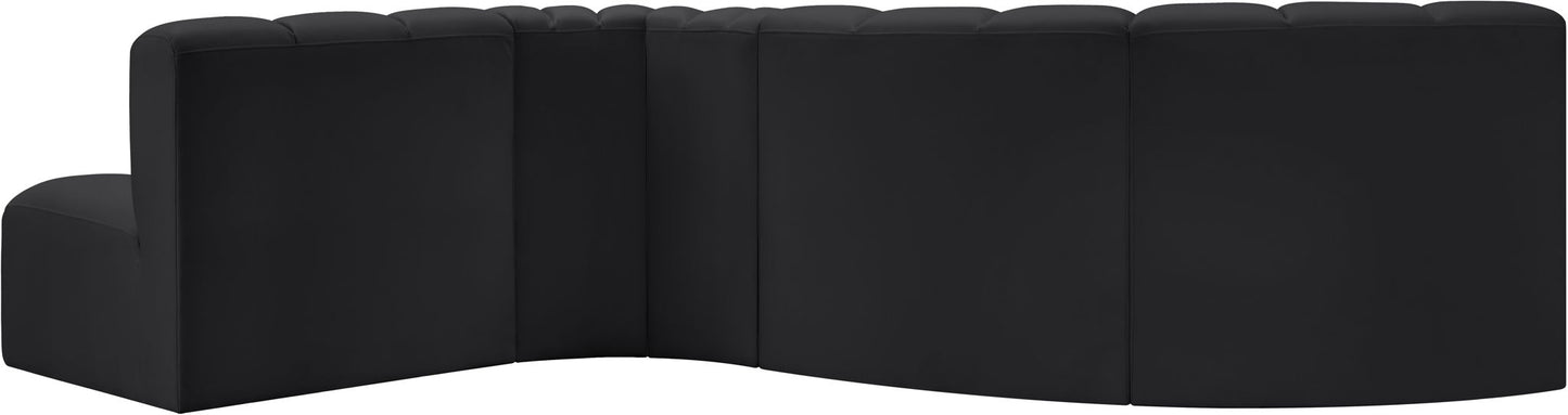 Arc - Faux Leather 5 Piece Modular Sofa