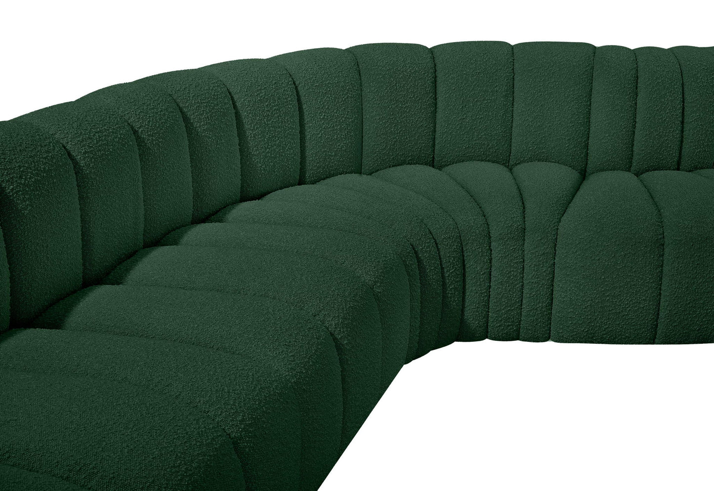 Arc - Boucle Fabric 4 Piece Corner Modular Sofa