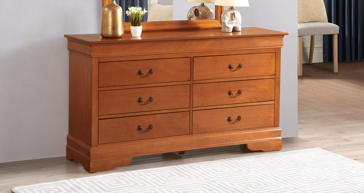 Glory Furniture - Louis Phillipe - Dresser & Mirror
