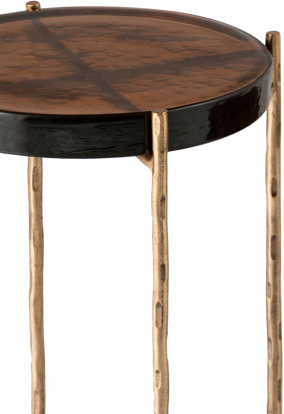 Vetra - Iron Base Bunching End Table - Brass