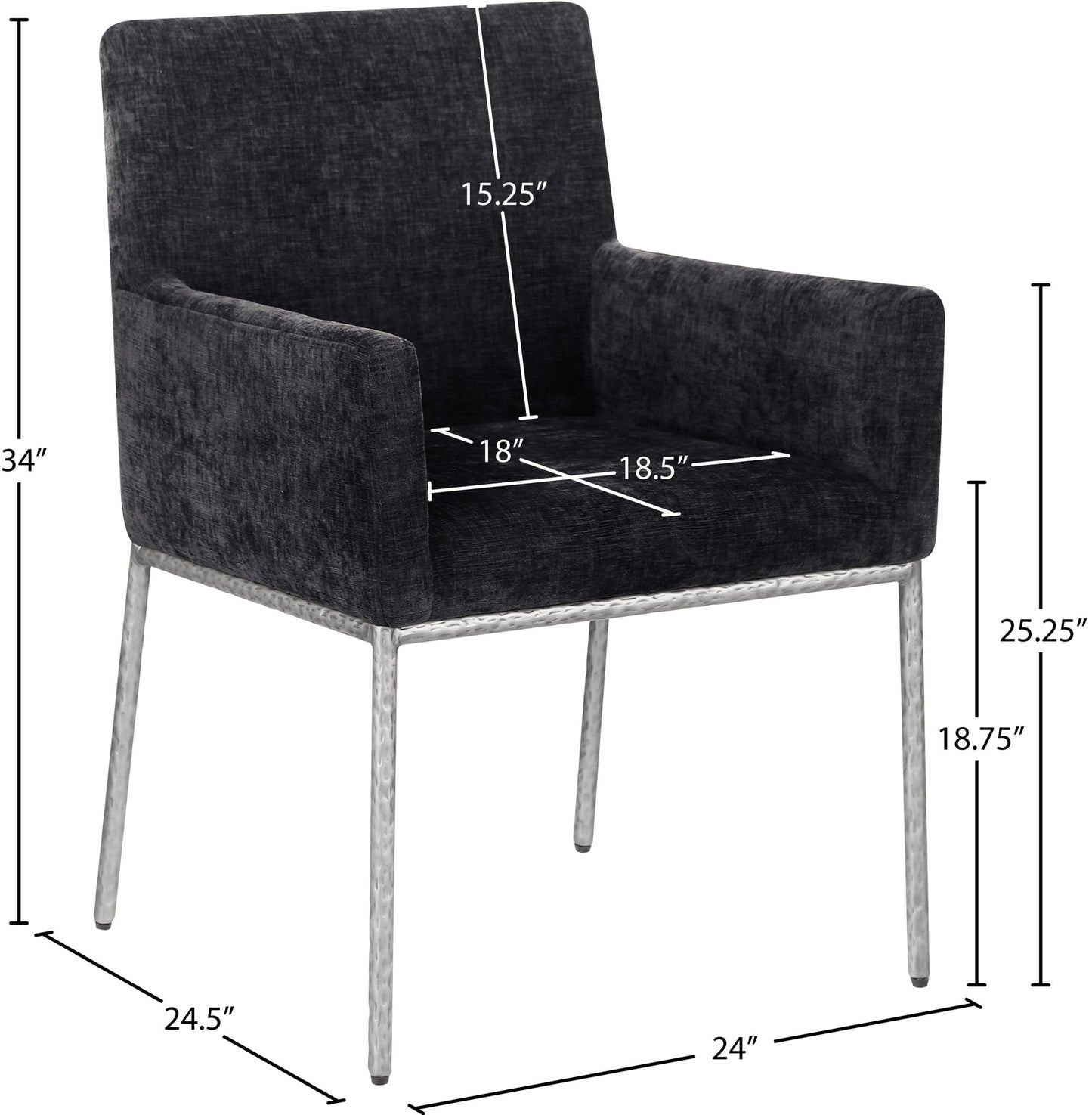 Reeves - Dining Chair With Silver Legs (Set of 2)