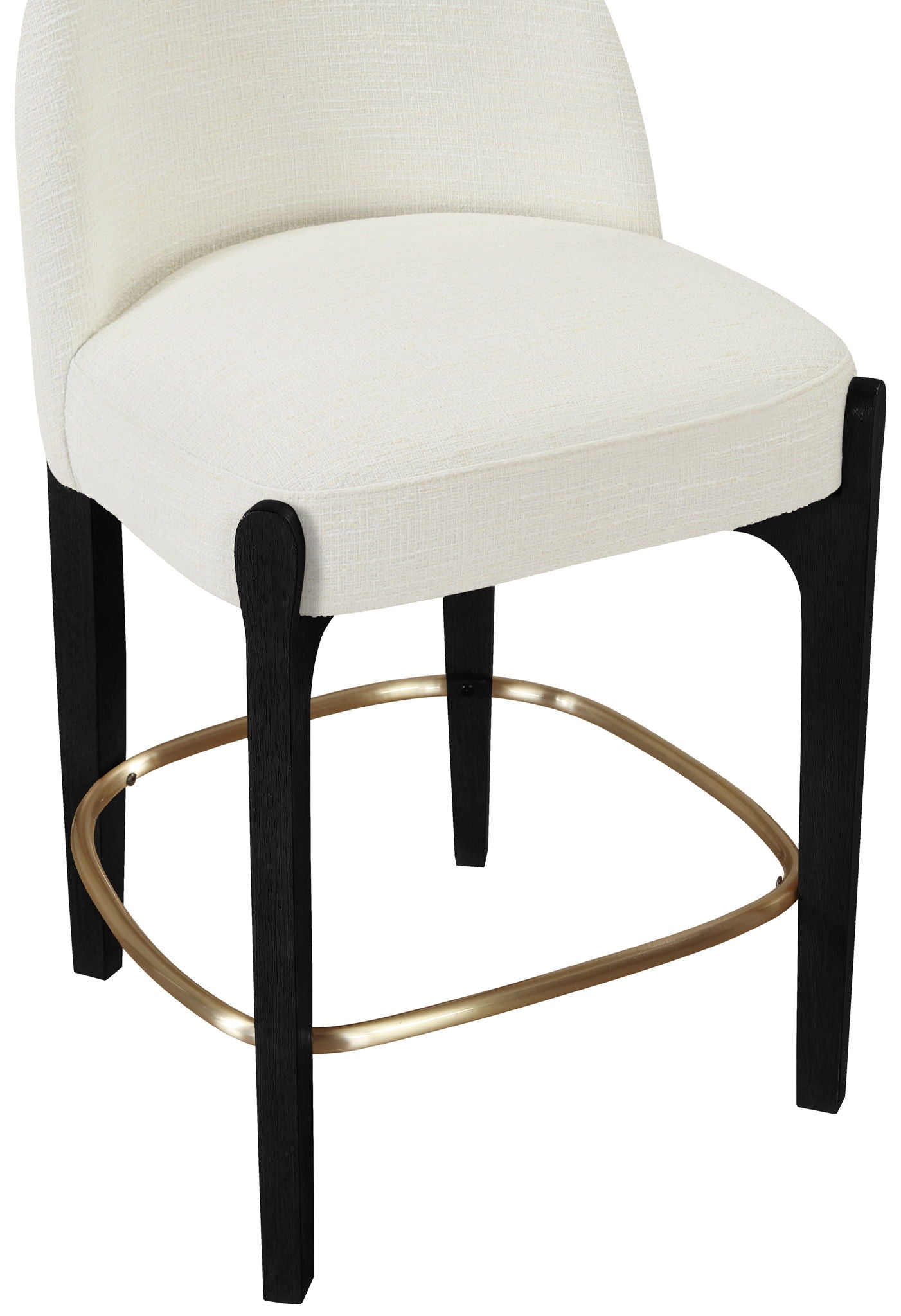Torino - Counter Stool With Brushed Black Base