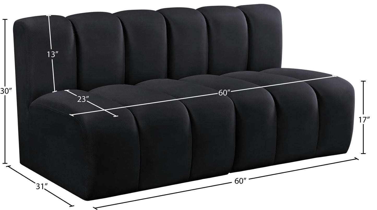 Arc - Velvet 2 Seats Modular Sofa