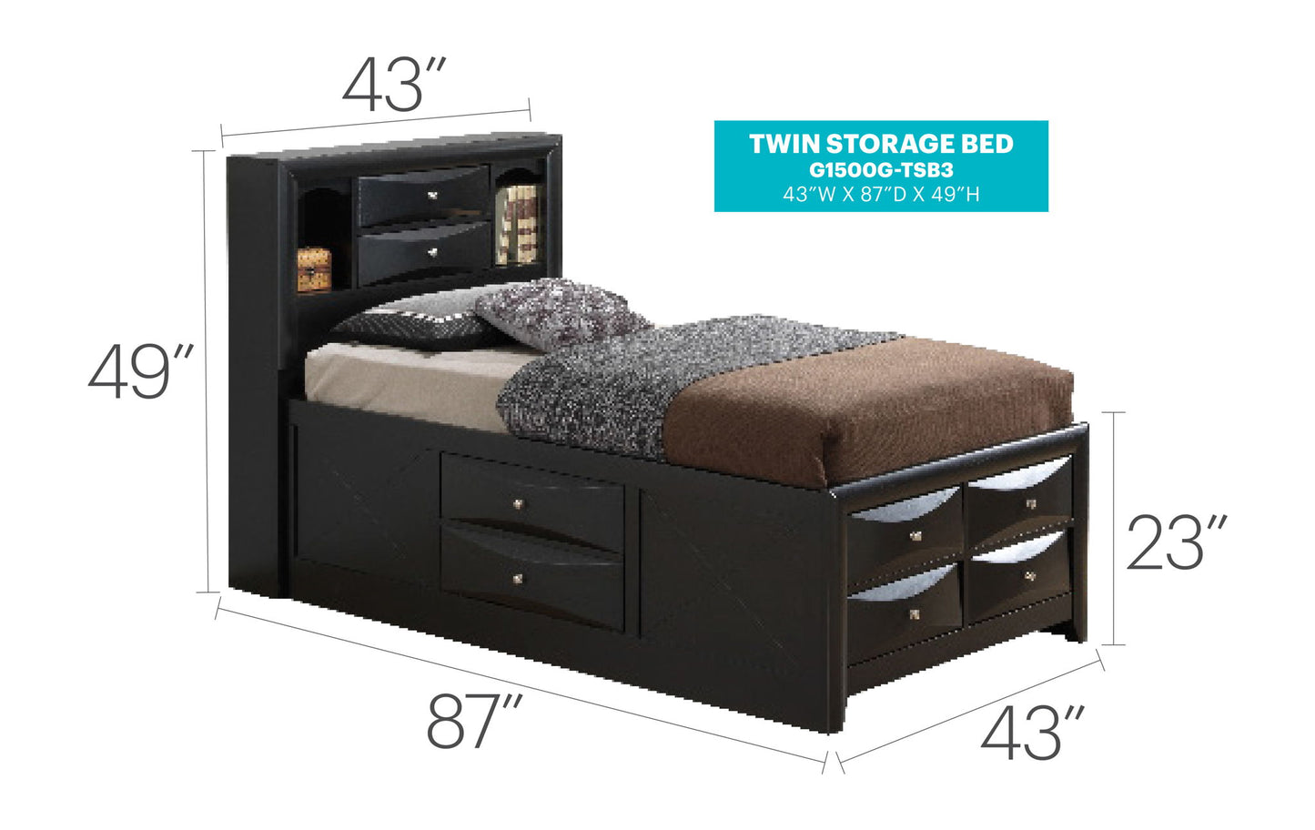 Glory Furniture - Marilla - Storage Bed