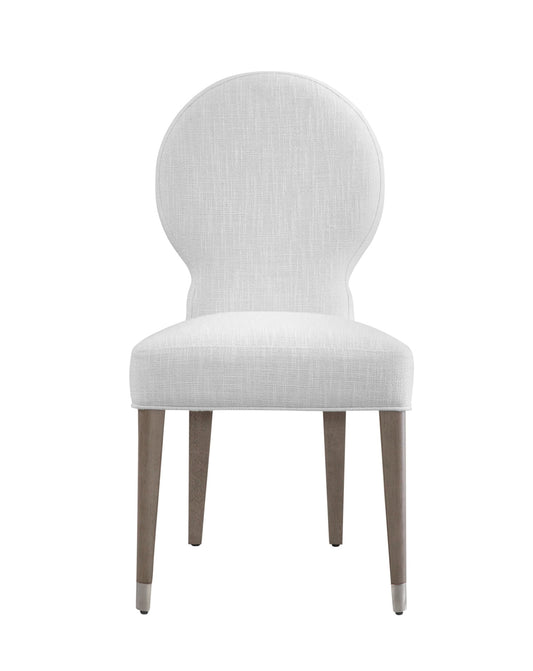 Farrah - Dining Chair - Light Oak Leg/Brushed Nickel Caps