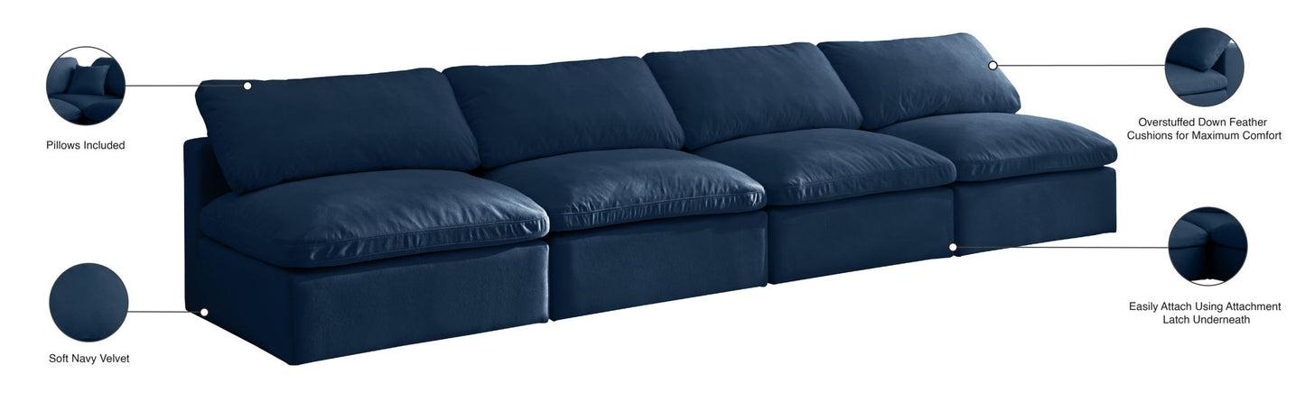 Plush - Modular Armless 4 Seat Sofa