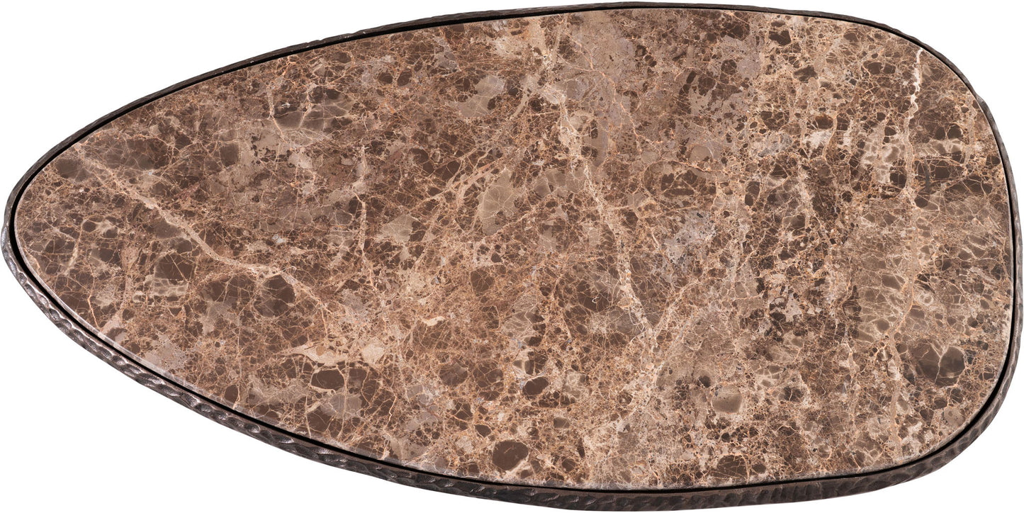 Gild - Aluminum Base And Genuine Marble Top Table - Bronze Finish