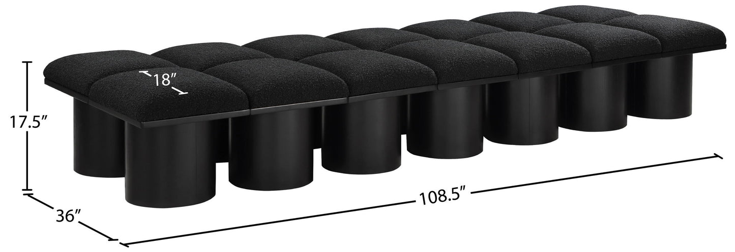 Pavilion - 14 Piece Modular Bench With Black Base