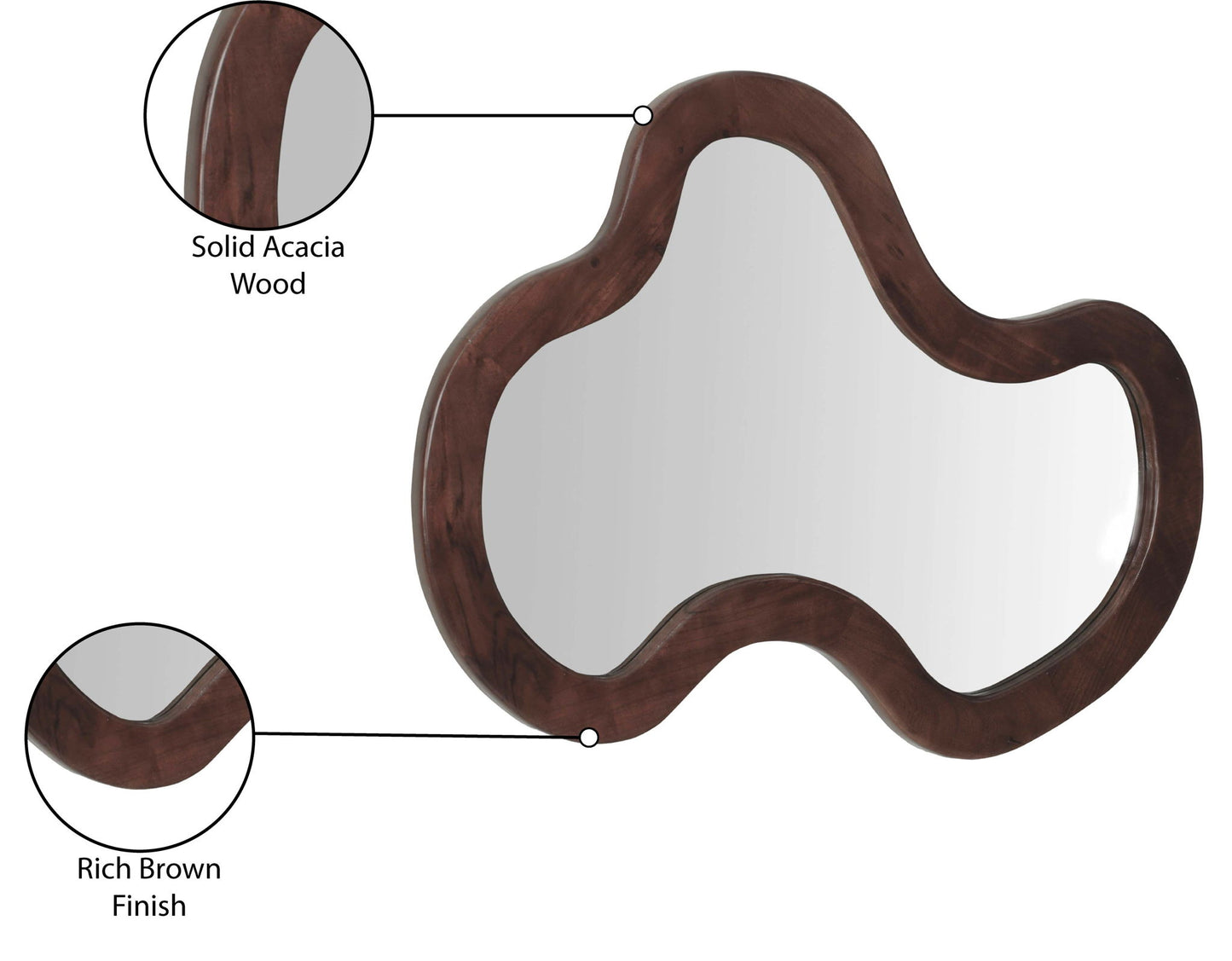 Oblique - Mirror - Wood