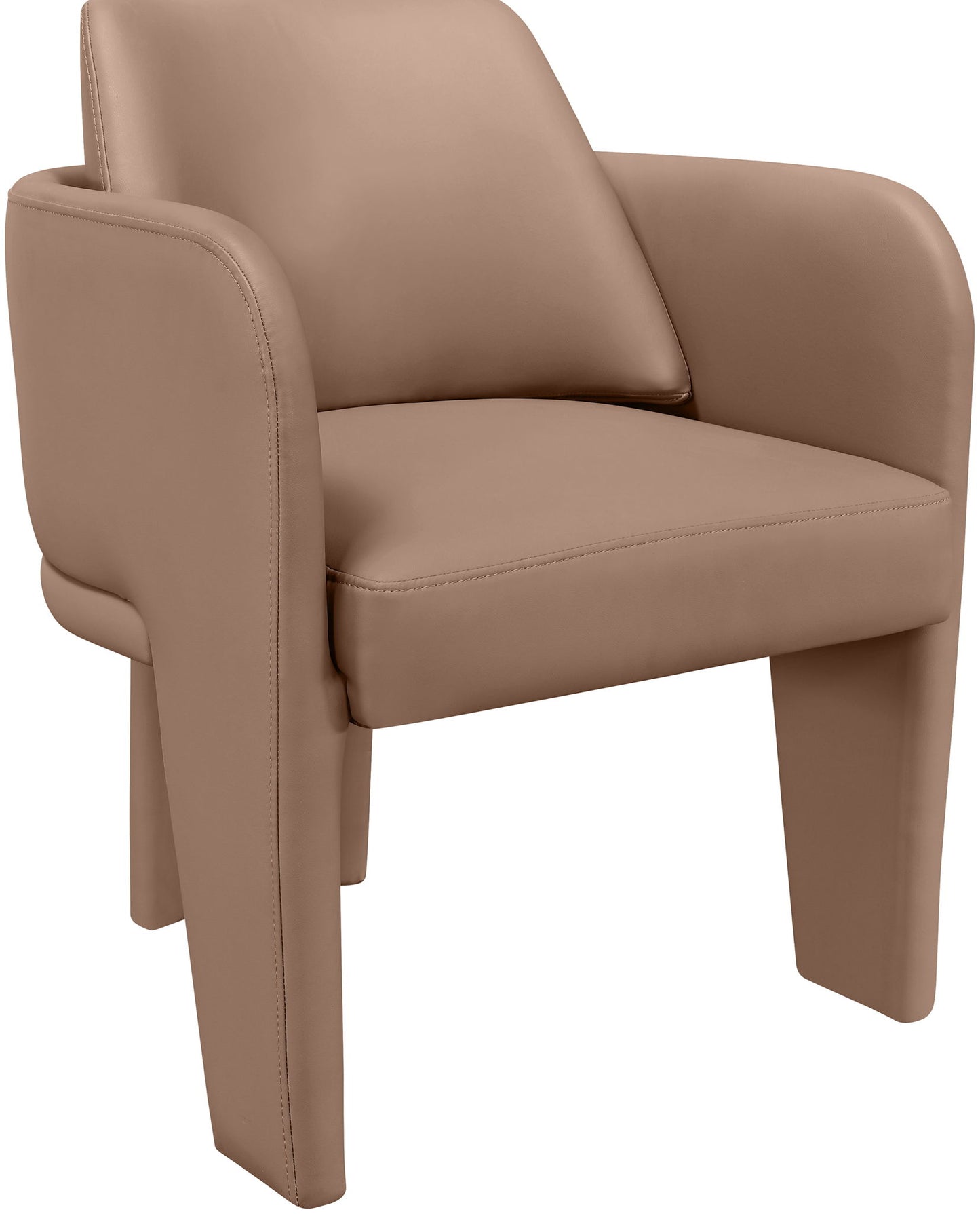 Vanda - Vegan Leather Upholstered Dining Chair - Tan