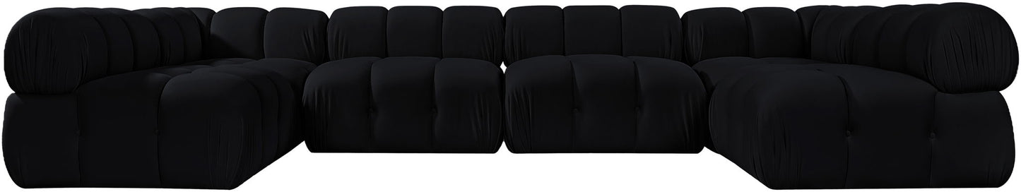 Orin - U-Shaped Velvet 6 Piece Modular Sectional