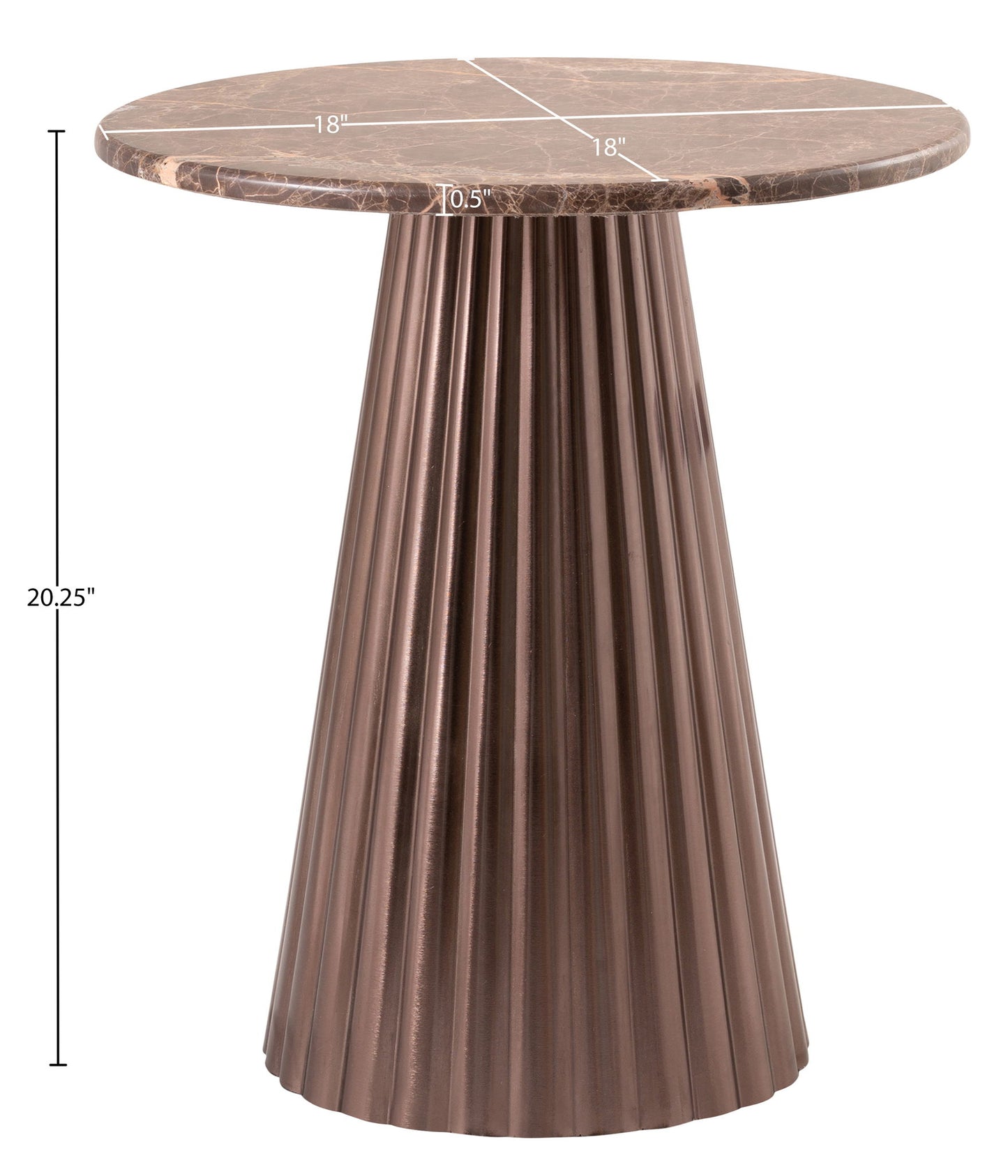 Cindra - Genuine Marble Top And Iron Base Table