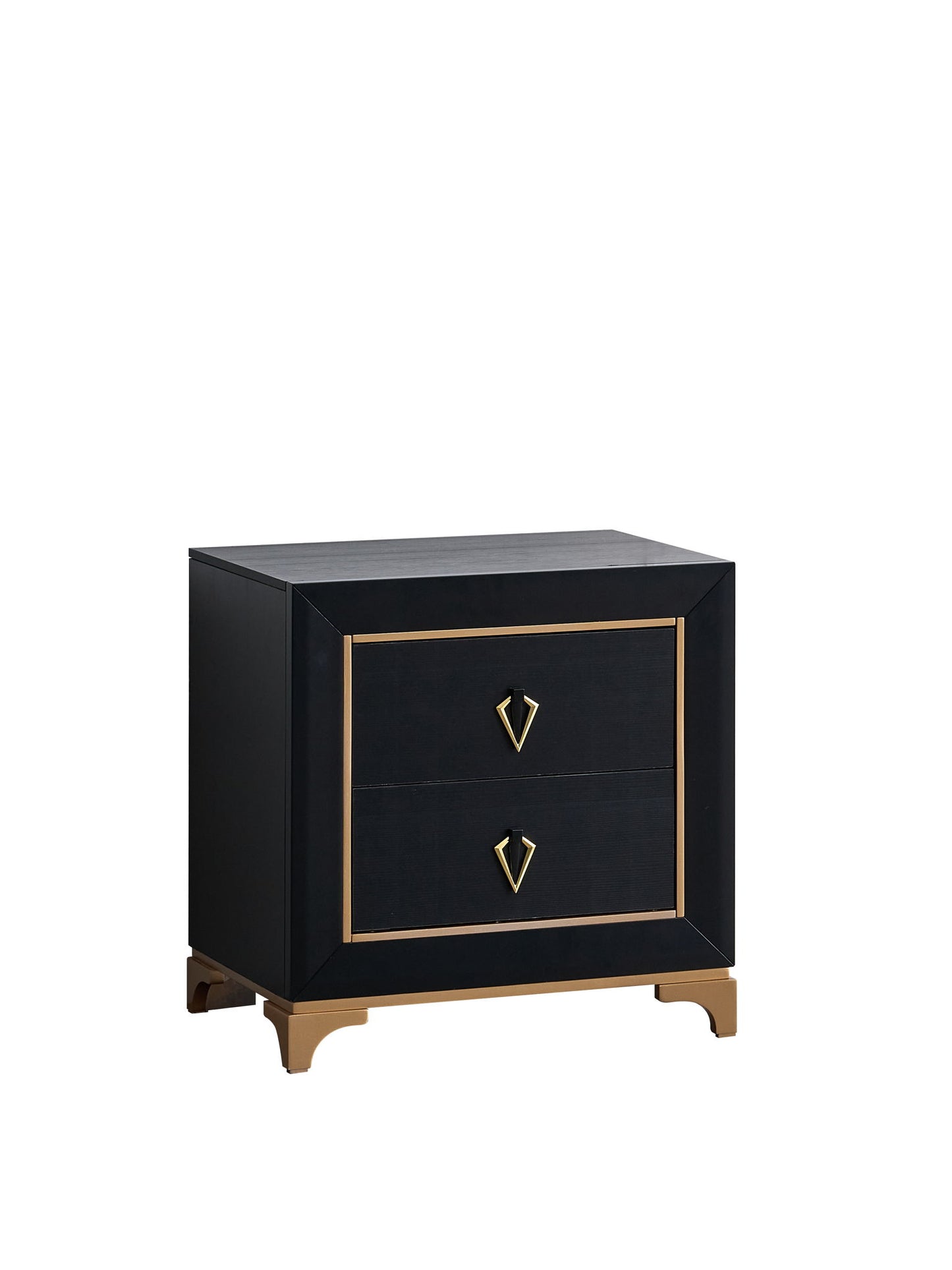 Kramer - Nightstand - Black / Gold