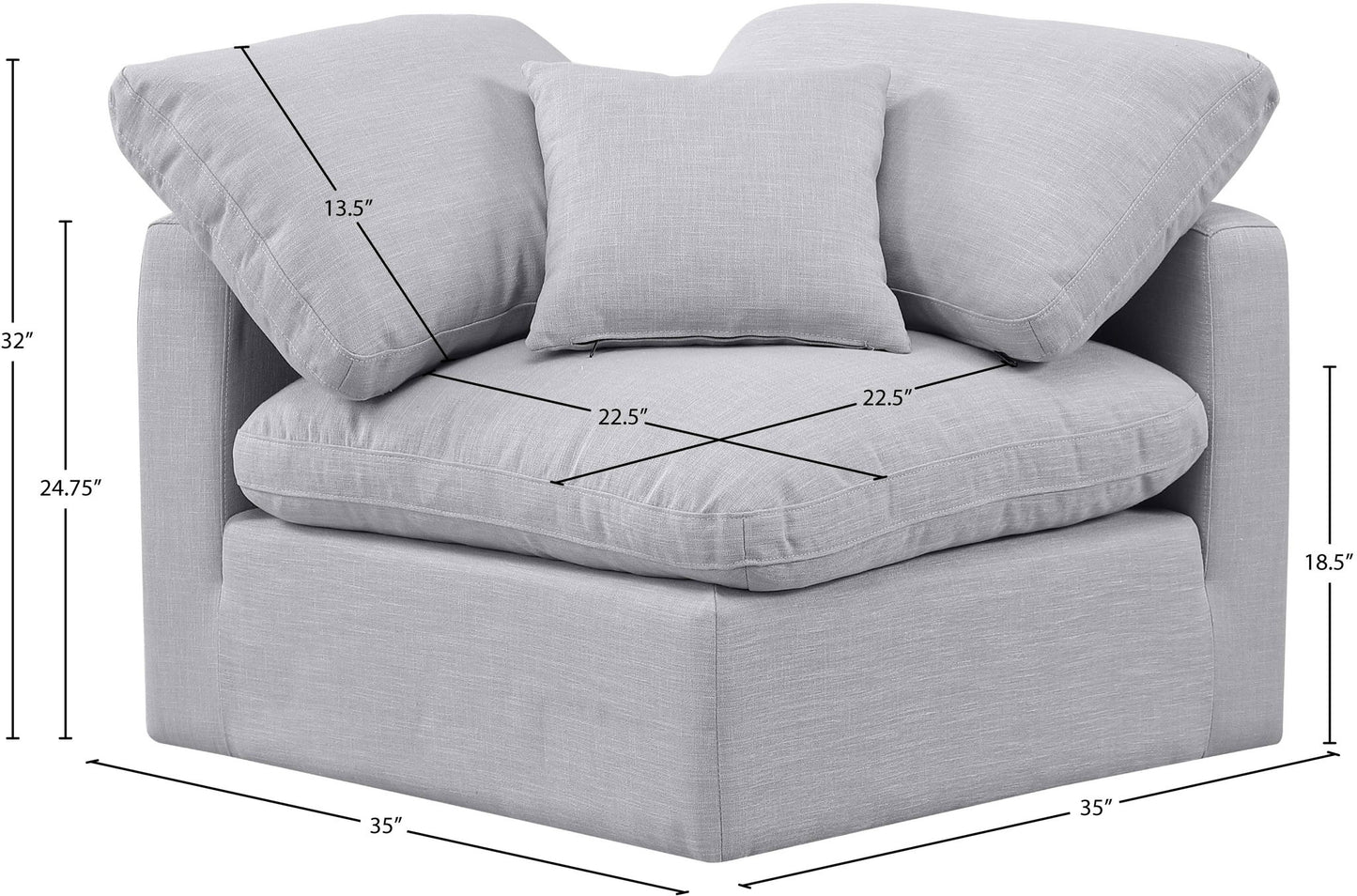 Indulge - Linen Corner Chair