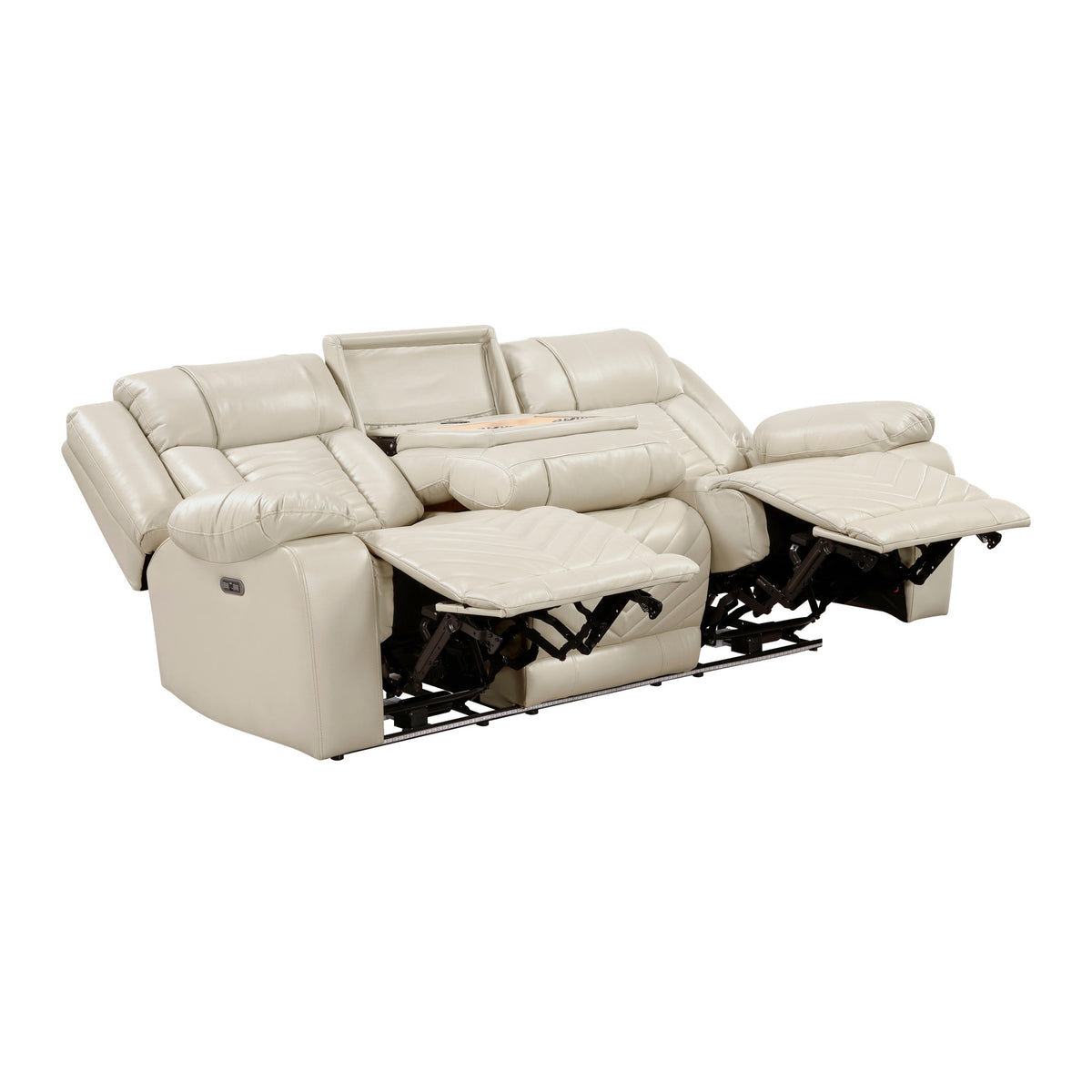 Glory Furniture - Sensa - Power Reclining Sofa With Table And LED Belt