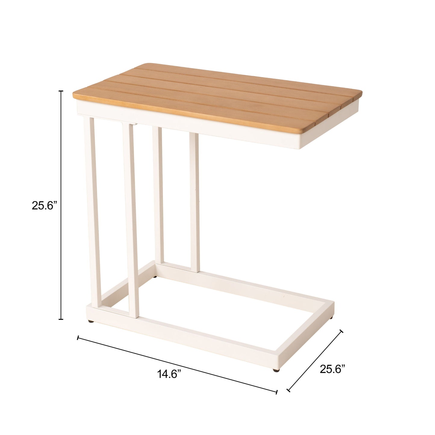 Tamaru - Side Table - Natural / White