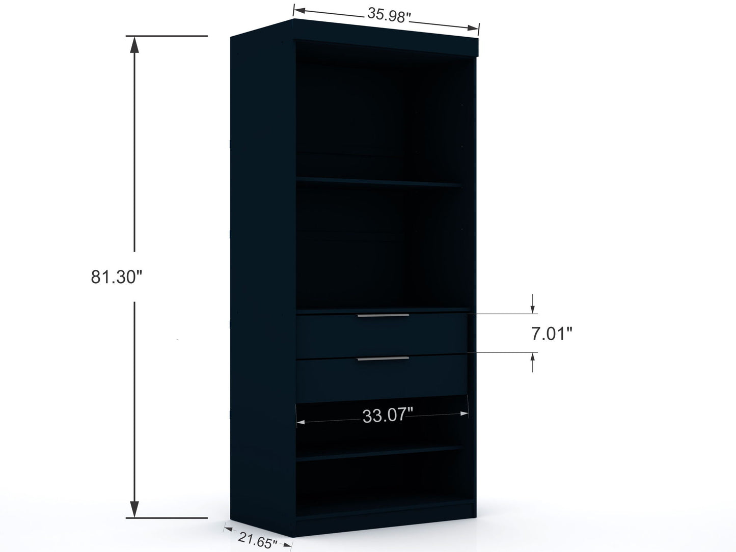Manhattan Mulberry - Wardrobe Closet With Open Space