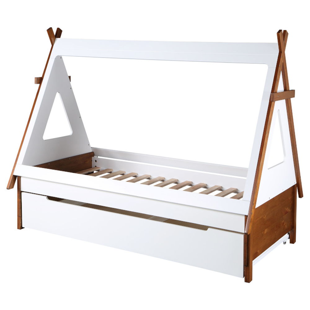 Loreen - Twin Bed - Oak & White