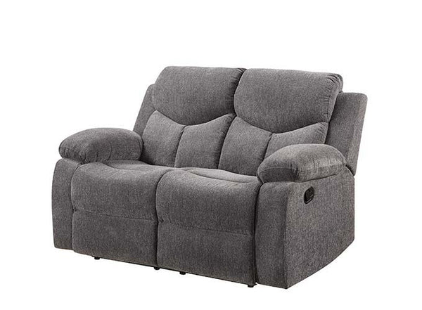 Kalen - Motion Loveseat - Gray Chenille
