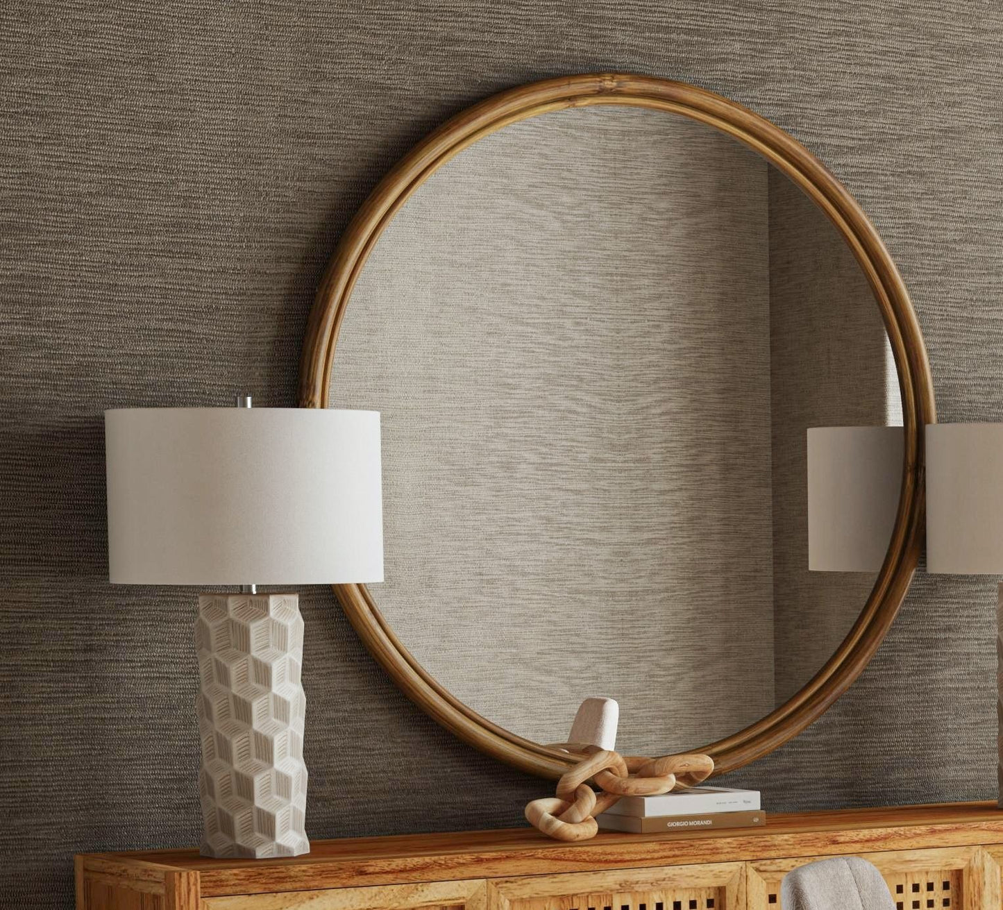 Certa - Wall Mirror - Dark Brown
