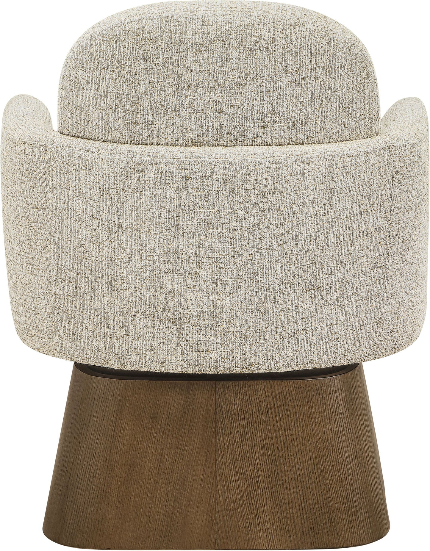 Marlowe - Linen Textured Fabric Upholstered Swivel Accent Chair - Stained Brown