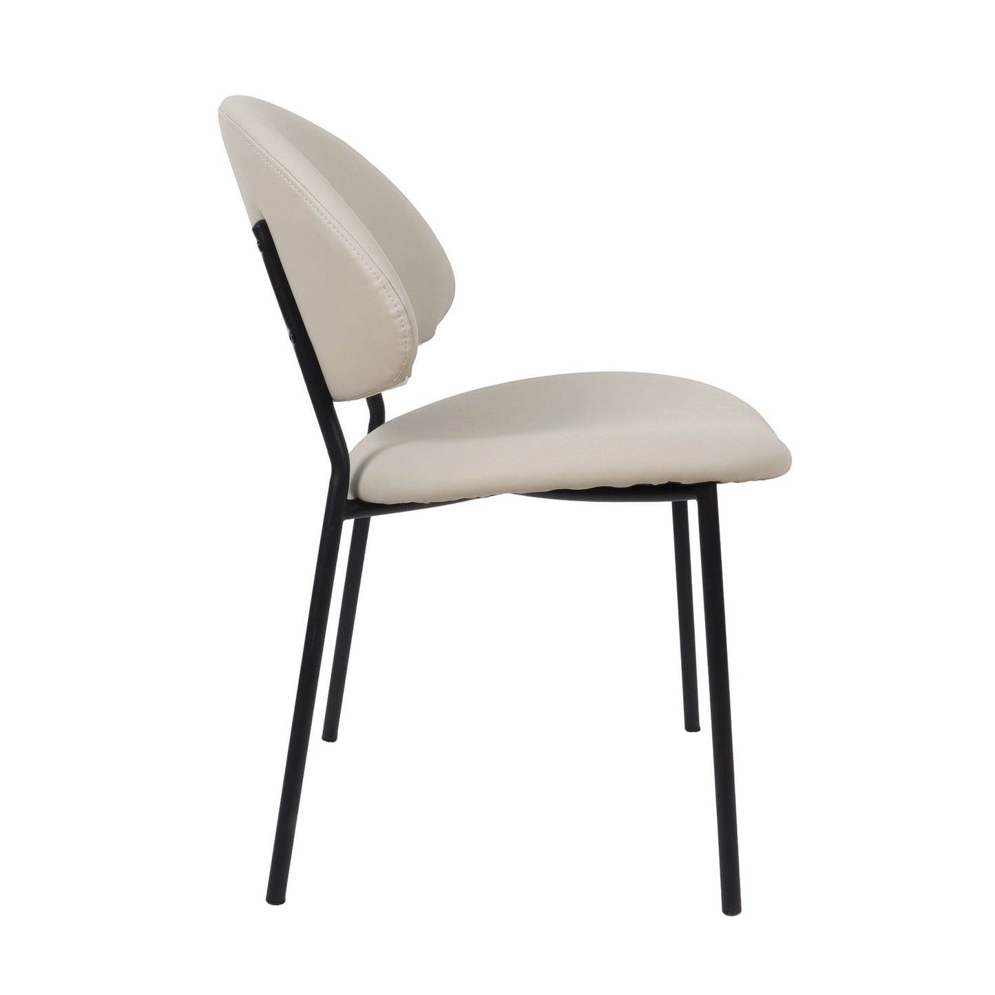 Manhattan Haven - Vegan Leather Metal Side Chair (Set of 4)