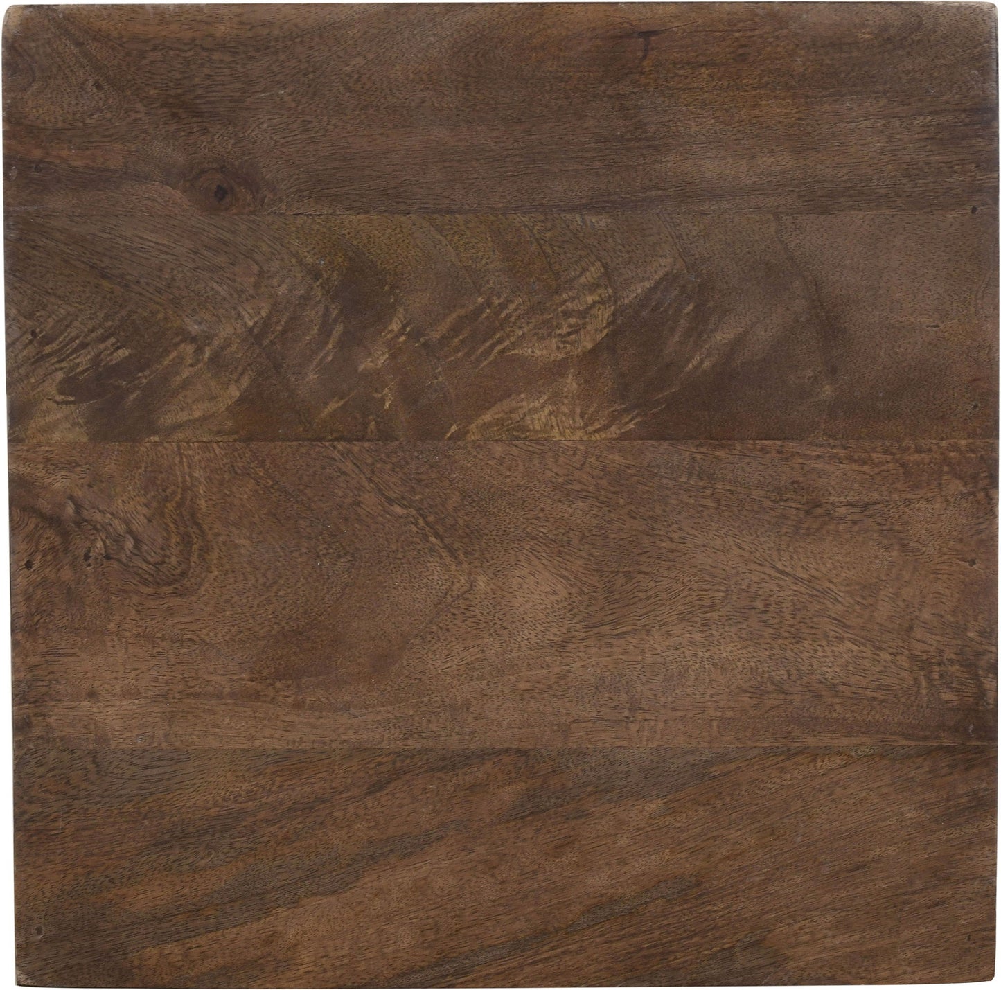 Opus - Travertine And Mango Wood End Table - Brown / Beige