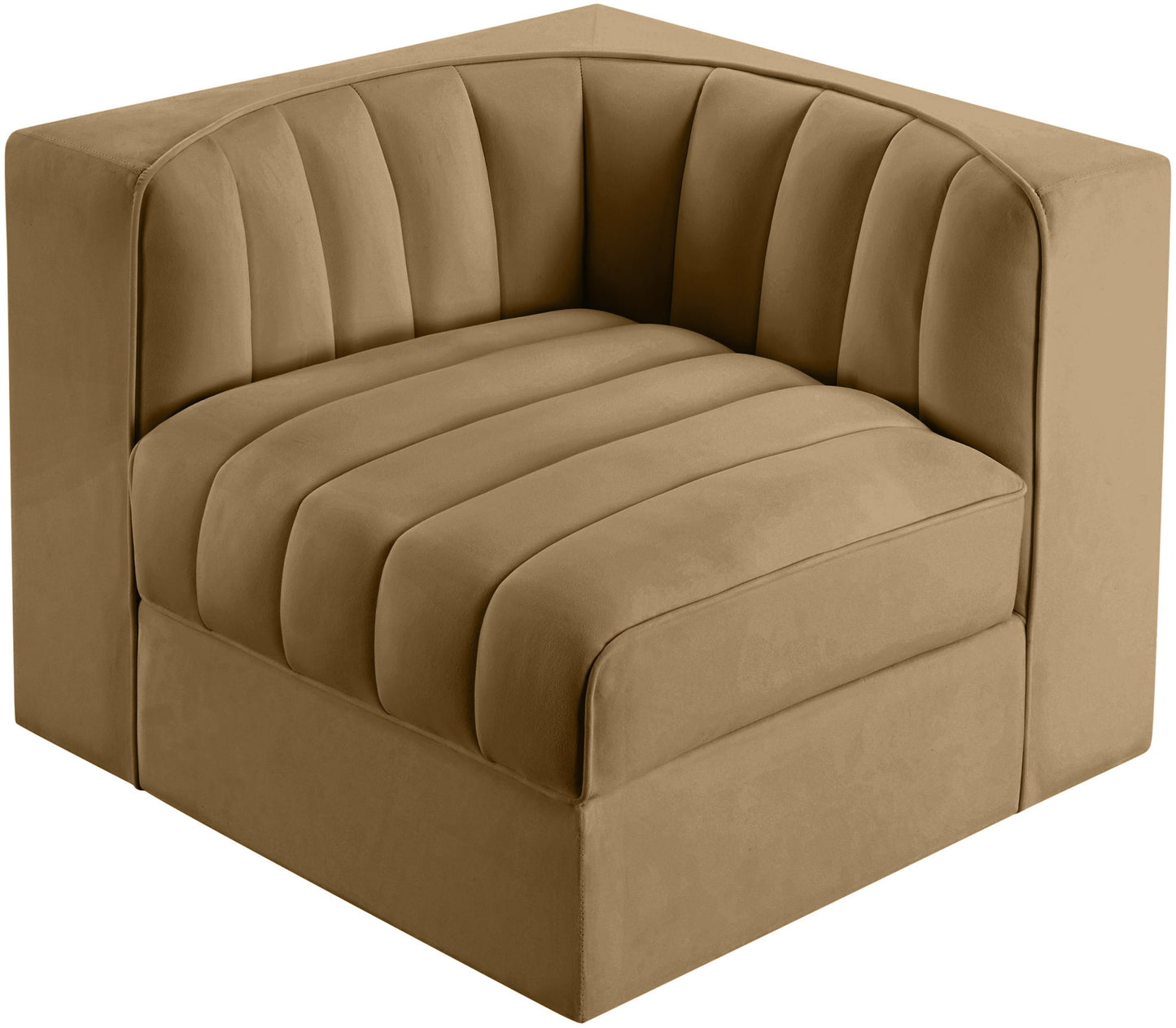 Rummi - Velvet Performance Fabric Upholstered Modular Corner Chair