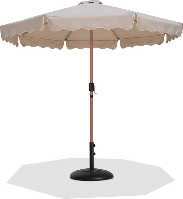 Amalfi - Patio Umbrella - Black Base / Light Brown Pole