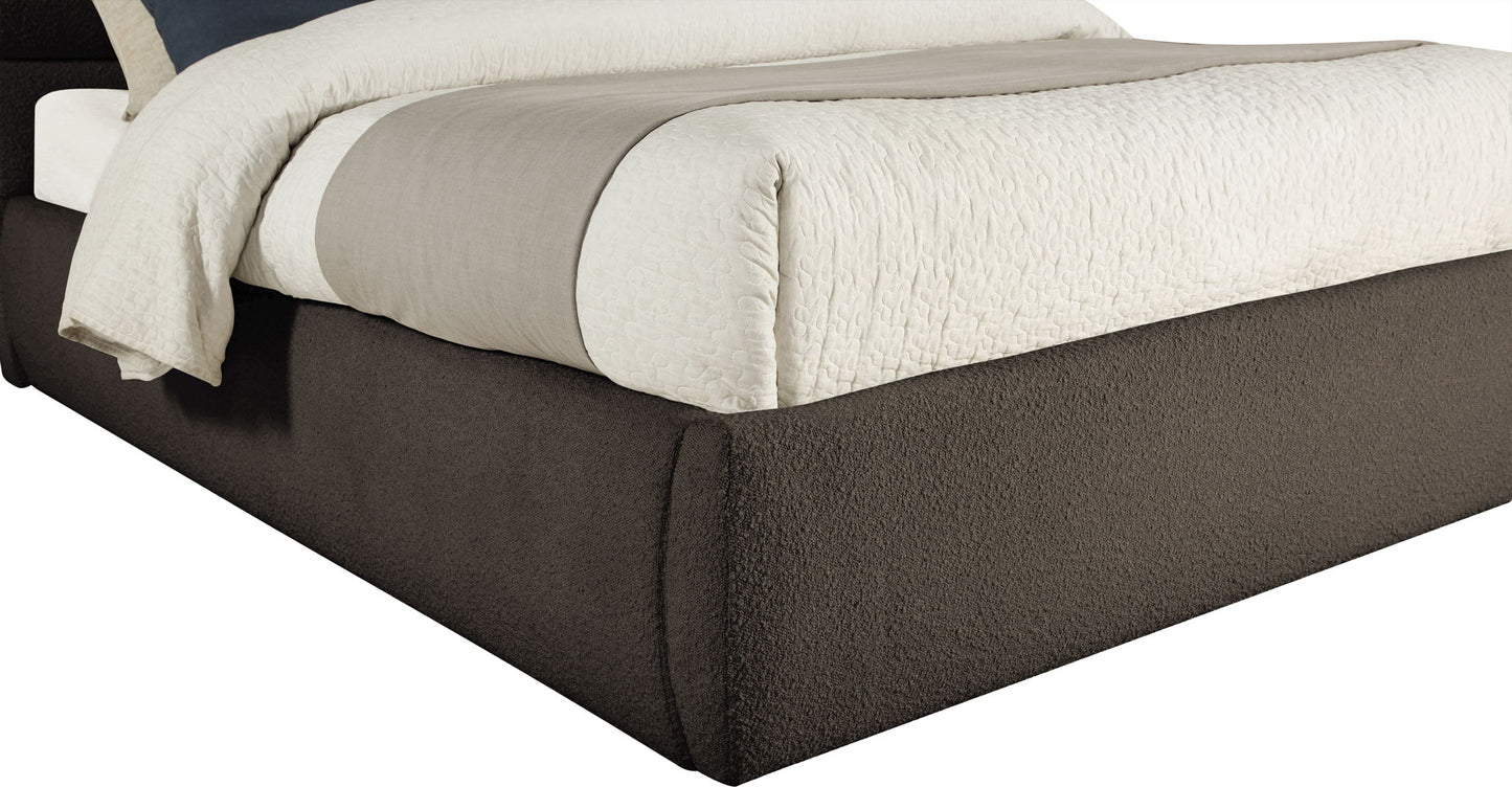 Adam - Boucle Fabric Bed With 89" Headboard