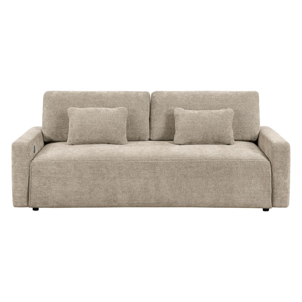 Cumulus Convertible Queen Sleeper Sofa with Charging Ports