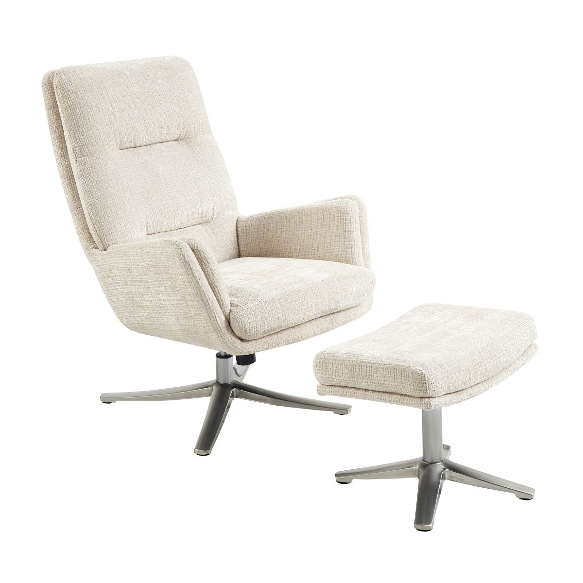 Parker Swivel Chair with Ottoman