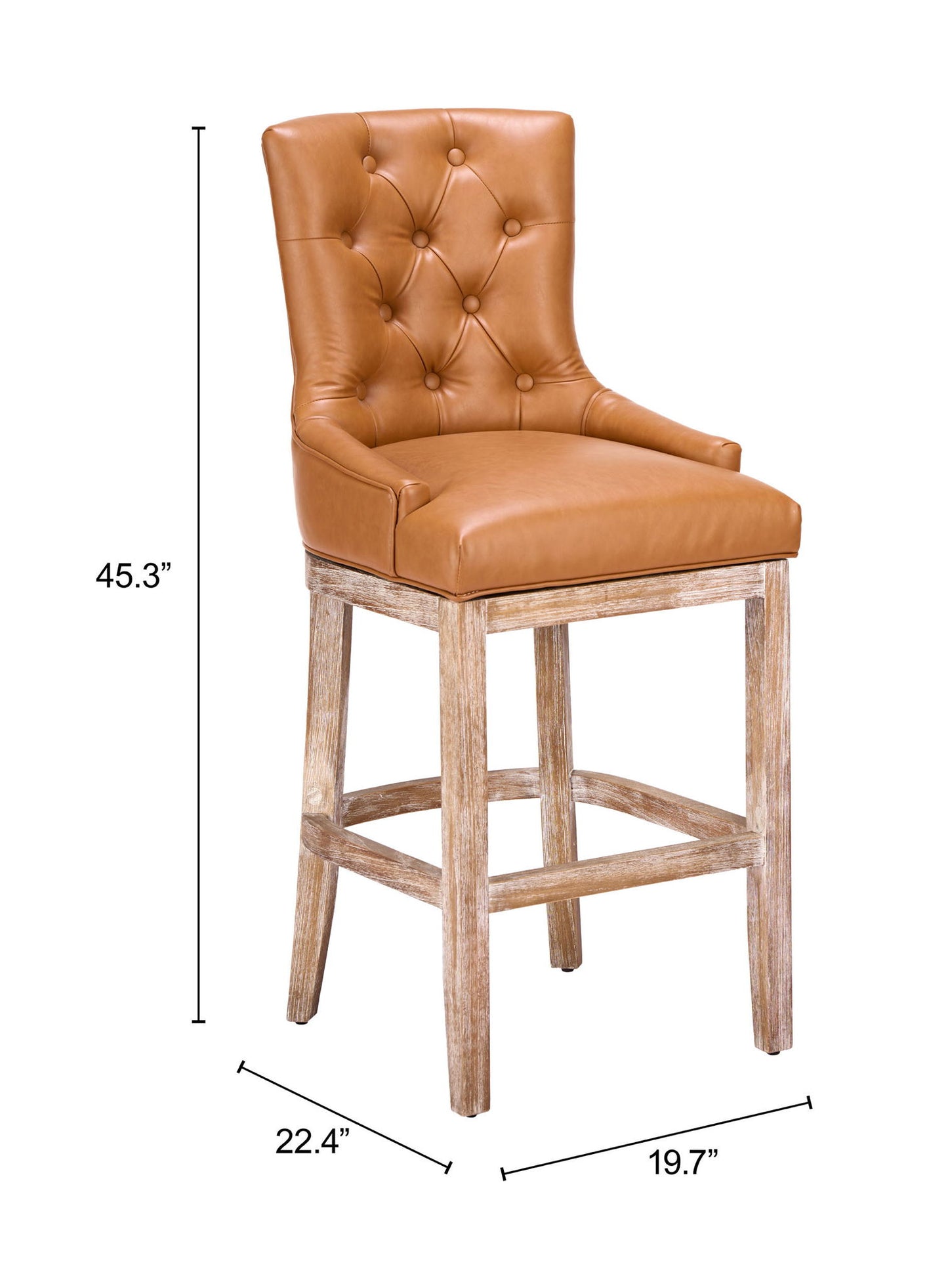 Nuby - Swivel Barstool - Brown