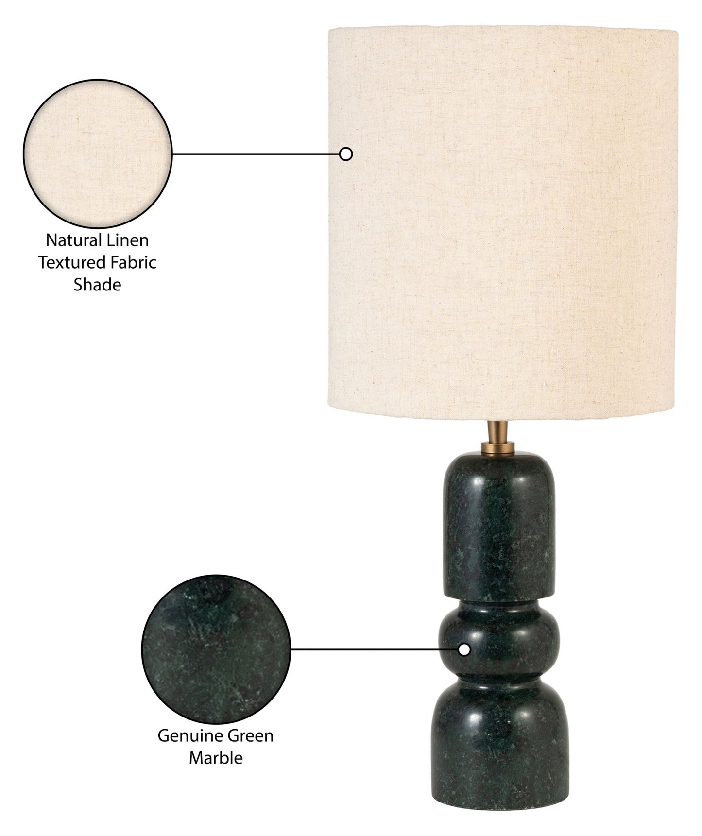 Paros - Base And Linen Textured Fabric Shade Table Lamp