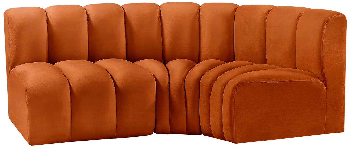 Arc - Velvet 3 Piece Sofa