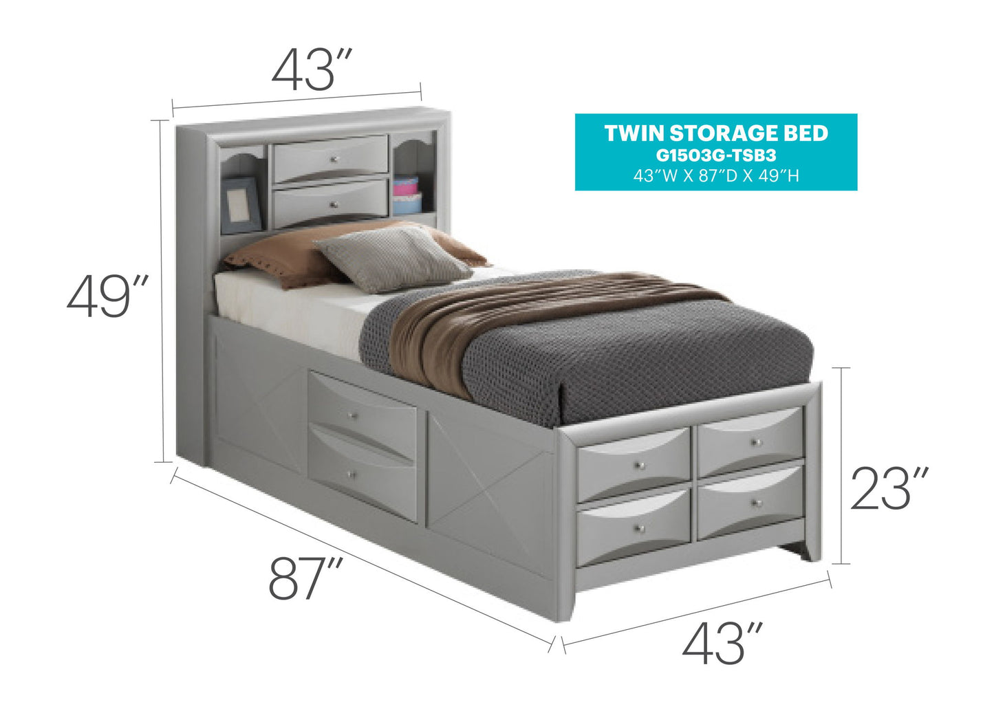 Glory Furniture - Marilla - Storage Bed