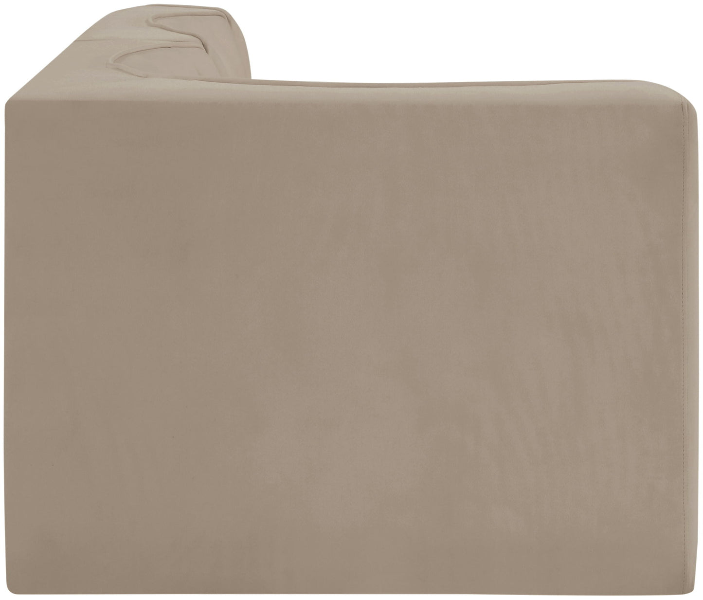 Rummi - Velvet Performance Fabric Upholstered 3 Piece Modular Sectional