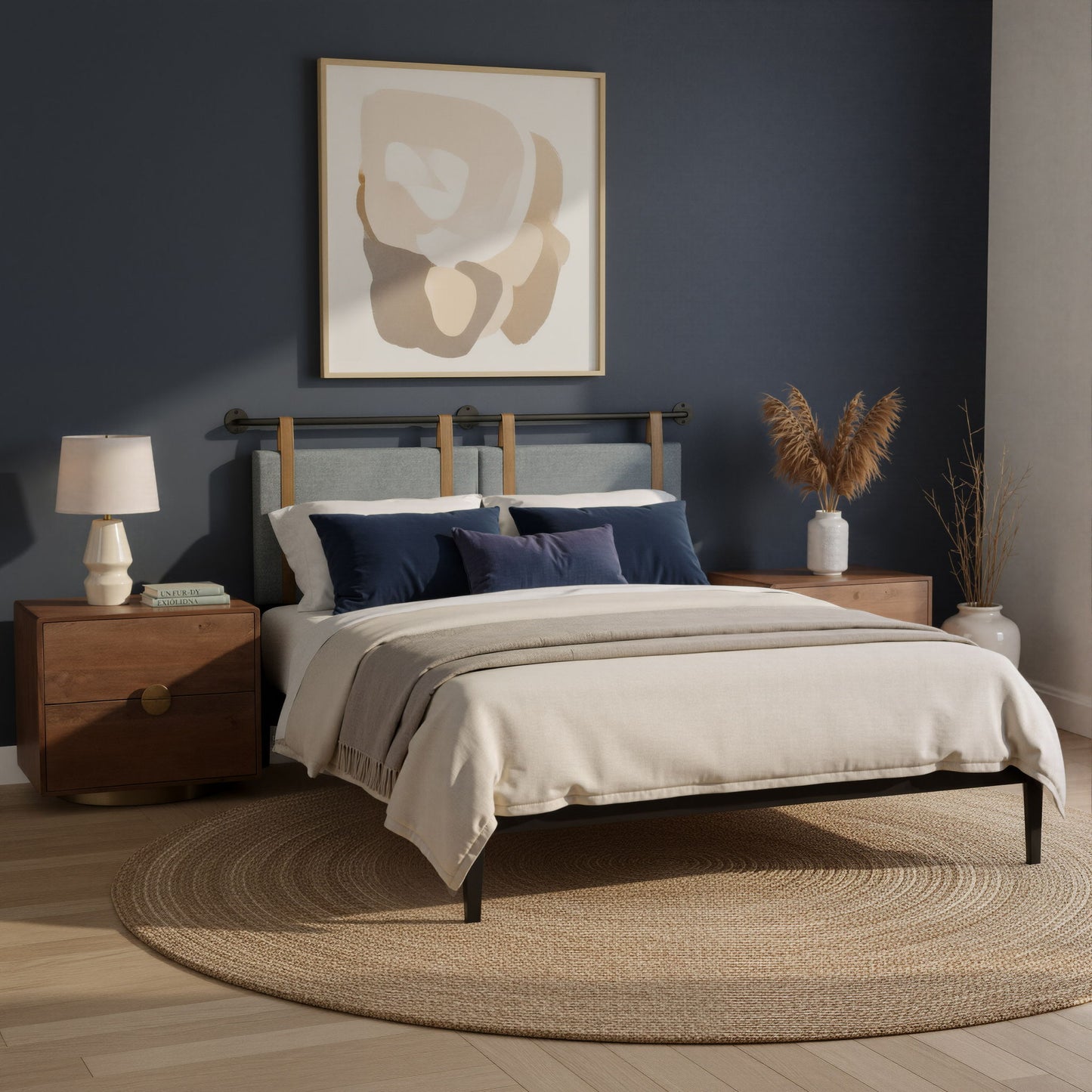 Zeva - Floating Queen Headboard - Gray