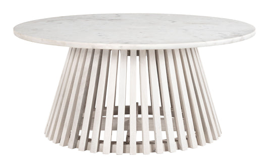Mazara - Coffee Table - White / Natural