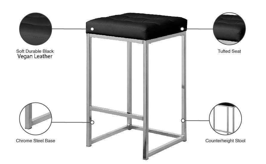 Nicola - Faux Leather Stool (Set of 2)
