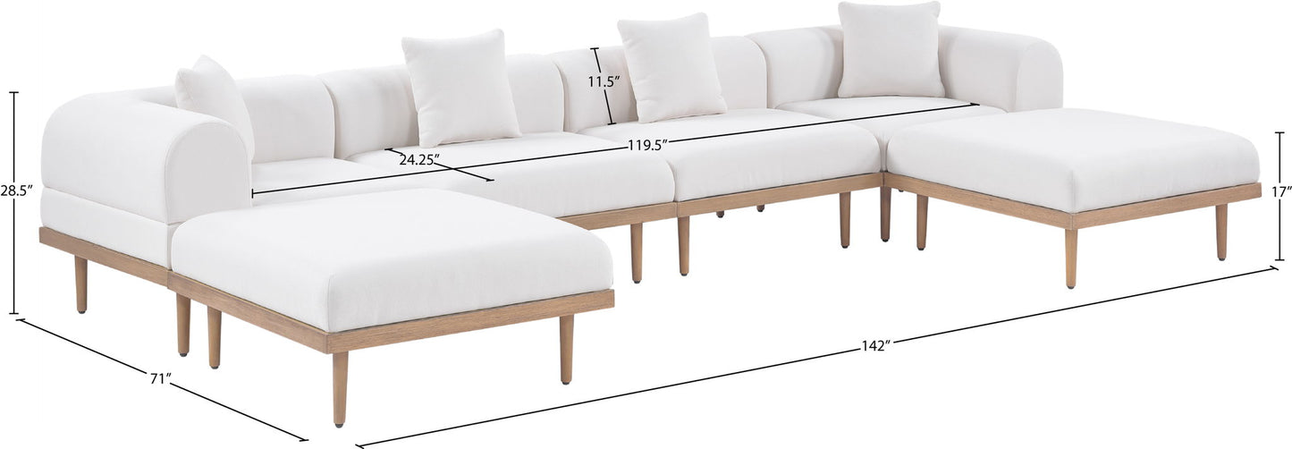 Laguna - 6 Piece 142" Outdoor Patio Modular Sectional
