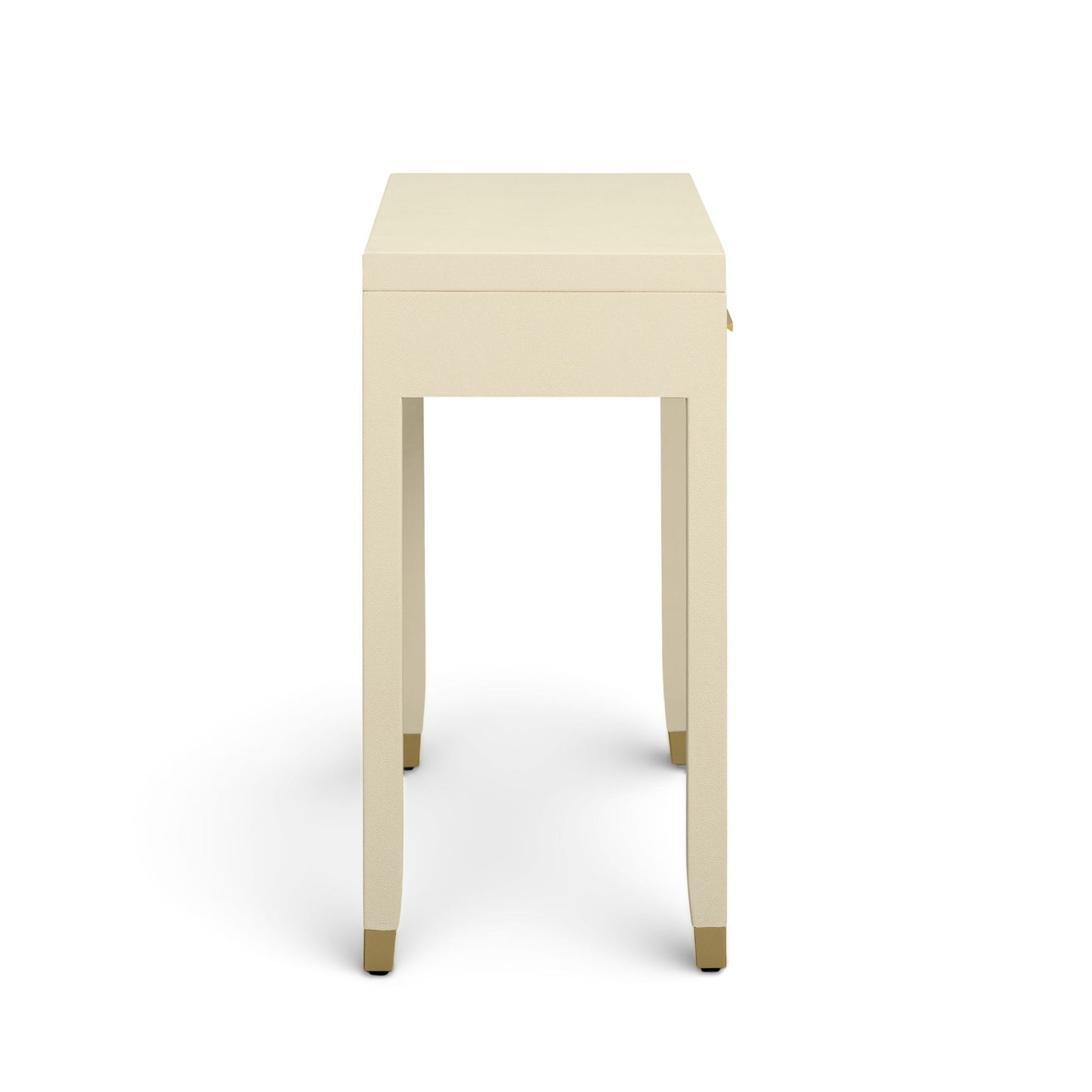Dani - Faux Shagreen 2-Drawer Console Table - Cream