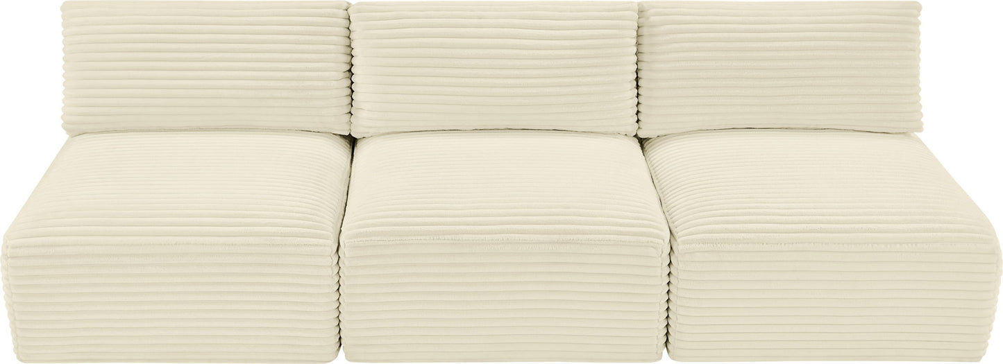 Shaggy - 3 Seat Modular Armless Sofa