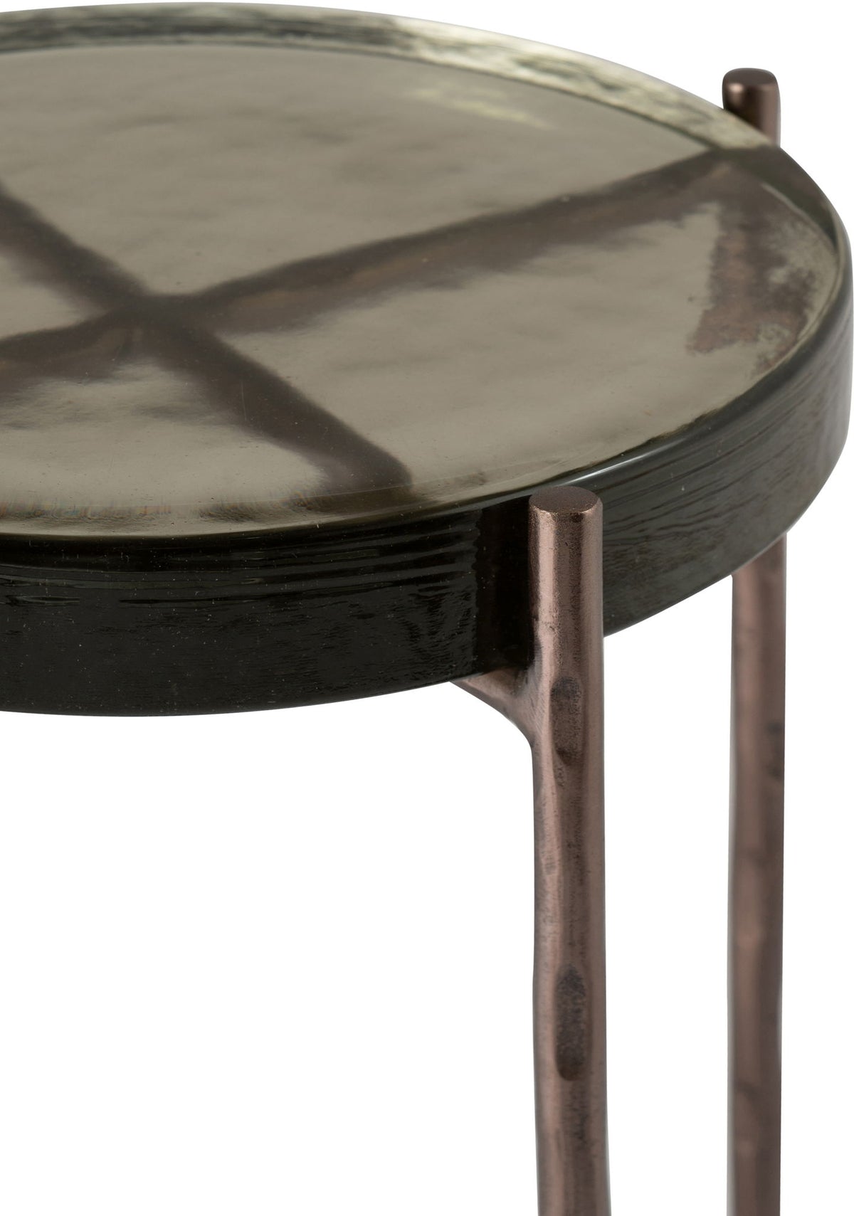 Vetra - Iron Base Bunching End Table - Bronze