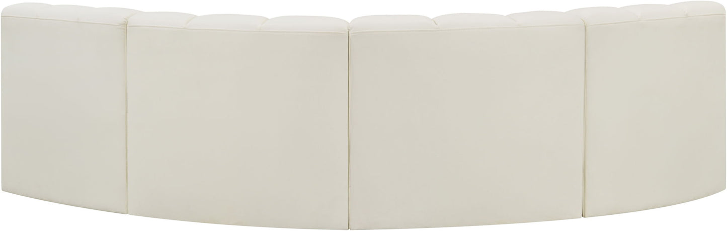 Arc - Faux Leather 4 Piece Corner Modular Sofa