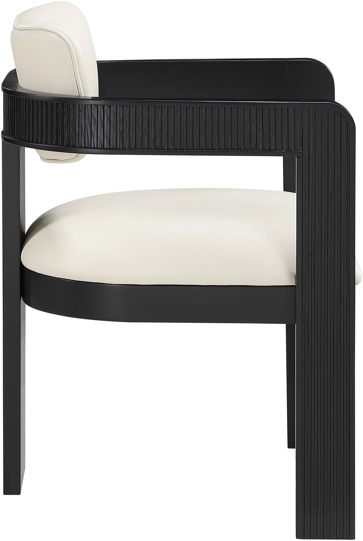 Sacha - Vegan Leather Upholstered Dining Chair With Black Base (Set of 2)