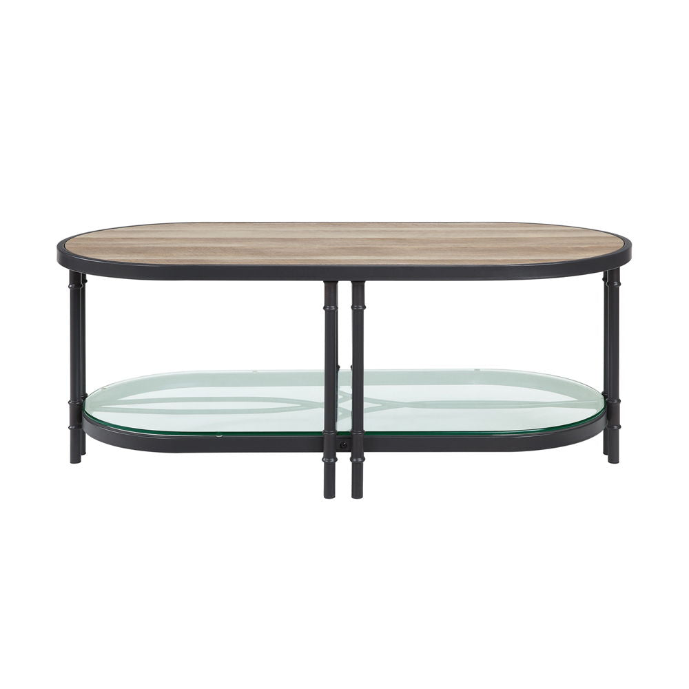 Brantley - Coffee Table - Oak & Sandy Black