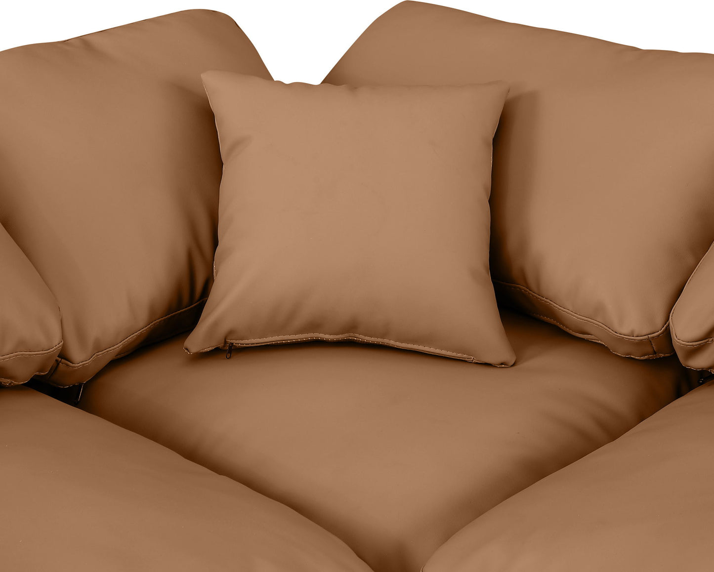 Indulge - Faux Leather 6 Piece Modular U-Shaped Sectional