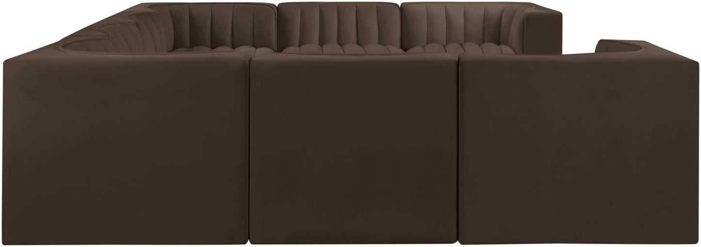 Rummi - Velvet Performance Fabric Upholstered Modular Sectional